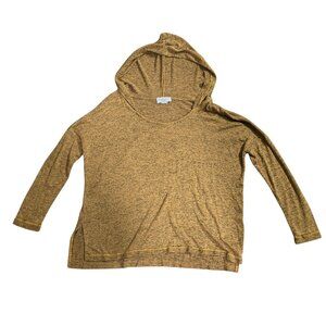 Lavender Field Size Large Mustard Brown Hooded Knit Top